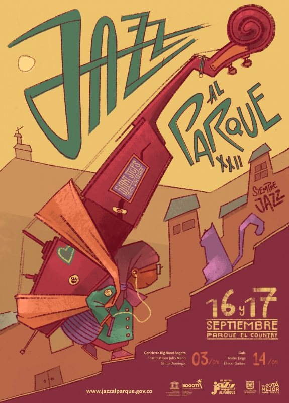 Pieza Gráfica de afiche de Jazz al Parque 2017 