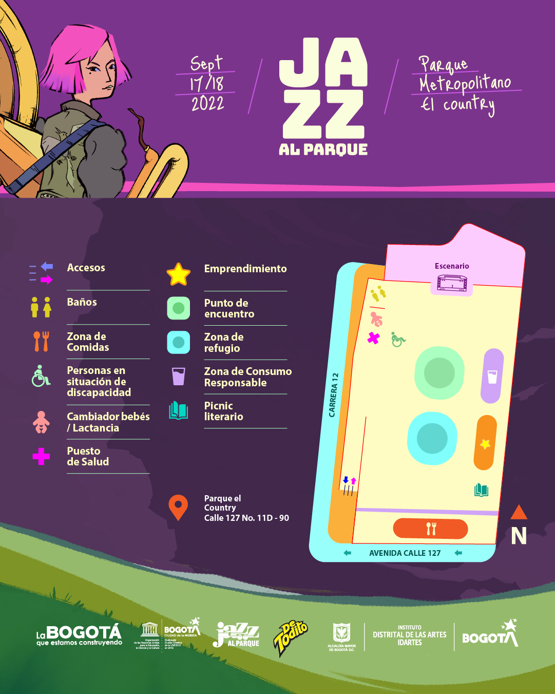 Mapa Jazz al Parque 2022